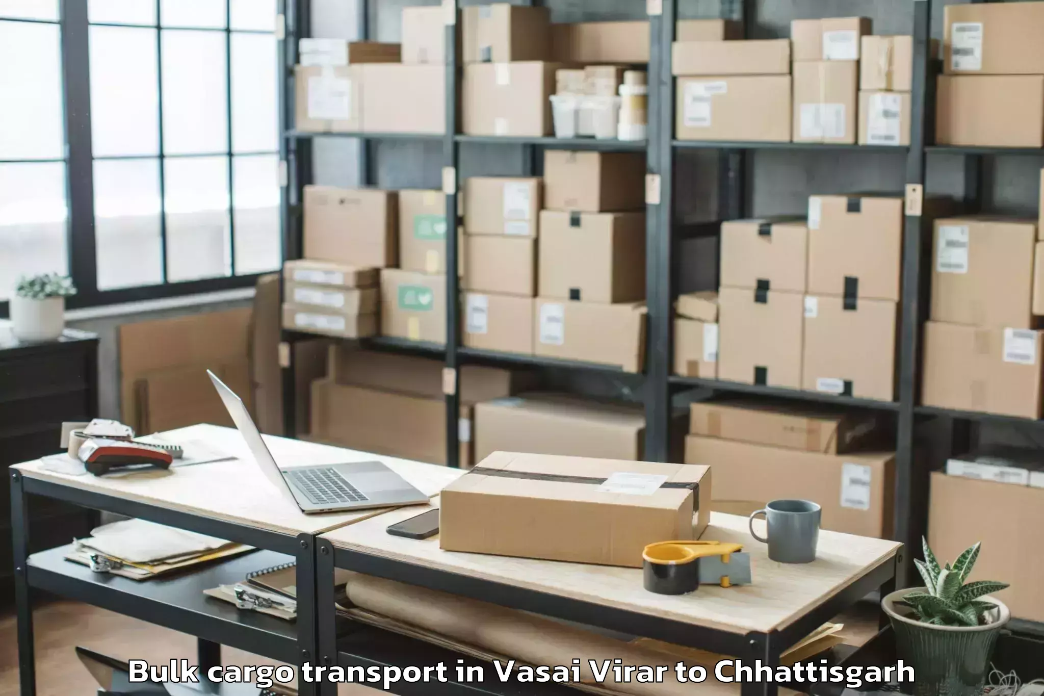 Book Vasai Virar to Dongargarh Bulk Cargo Transport Online